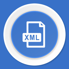 Poster - xml file blue flat design modern web icon