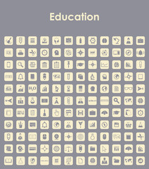 Wall Mural - set of education simple icons