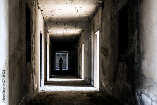 Abandoned Building Ghost Living Place With Scary Woman