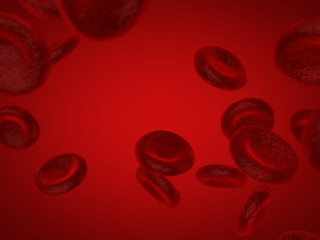 Wall Mural - abstract 3d red blood cells, scientific or medical