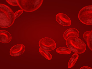 Wall Mural - abstract 3d red blood cells, scientific or medical