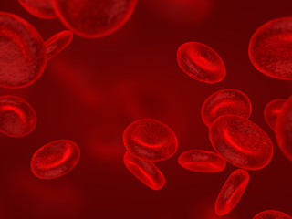 Wall Mural - abstract 3d red blood cells, scientific or medical