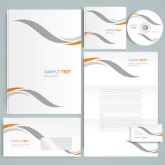 Wall Mural - Corporate identity design template curves