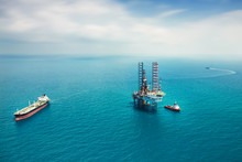Oil Rig In The Gulf