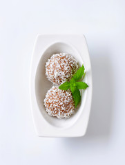 Canvas Print - Chocolate coconut truffles