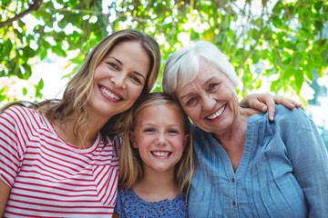 Portrait of happy family with granny 