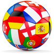 Fussball mit verschiedenen Ländern zur EM 2016 in Frankreich