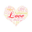© meen_na - Love ,Word cloud art  background