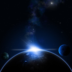 Wall Mural - space solar eclipse