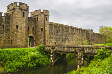 Canvas Print - Entrance Gate to Cardiff Castle in Cardiff in Wales