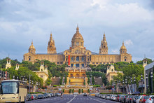 National Palace On Montjuic Hill In Barcelona In Spain