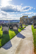 Whitby Churchyard And Cemetery In North Yorkshire In England