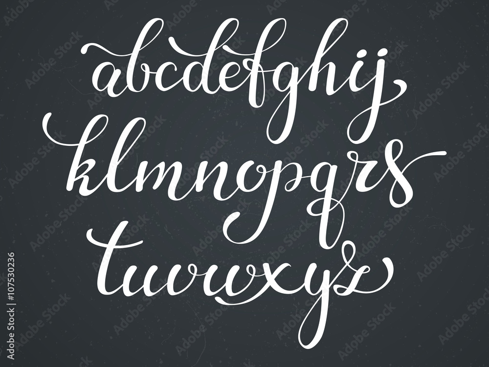Handwritten style modern calligraphy font. Calligraphy alphabet Stock ...