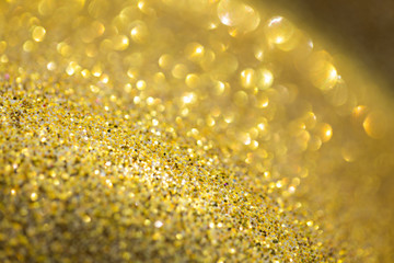 gold background, abstract golden bokeh light celebration backgro