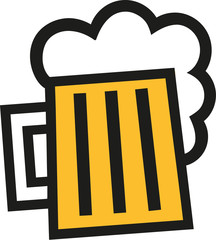 Sticker - Beer mug icon squared