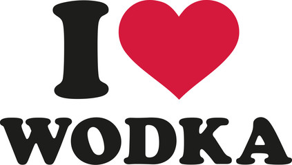 Sticker - I love vodka german