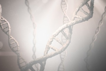 Wall Mural - Composite image of view of dna