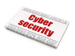 Wall Mural - Security concept: newspaper headline Cyber Security