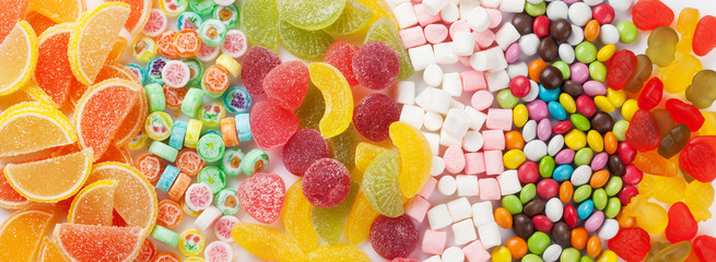 Wall Mural - Colorful candies, jelly and marmalade