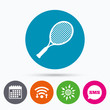 © blankstock - Tennis racket sign icon. Sport symbol.