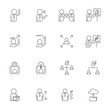 © NWM - Management line icons, linear, Vector illustration.