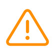 Alert warning or notification alert yellow line art icon for apps and websites