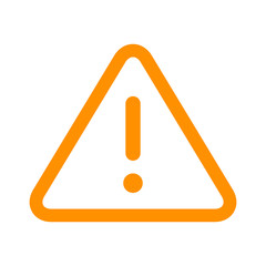 alert warning or notification alert yellow line art icon for apps and websites