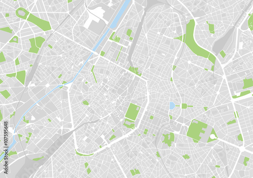 Plakat wektorowa mapa miasta Bruksela, Belgia