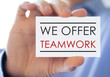© gguy - We offer Teamwork - business card concept