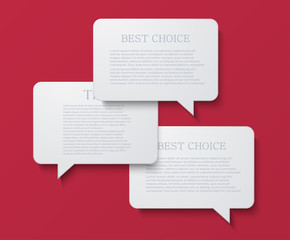 Wall Mural - vector modern bubble speech or chat