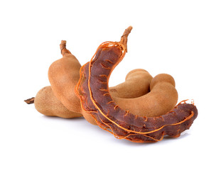 Wall Mural - Sweet tamarind on a white background