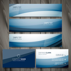 Wall Mural - blue business banners and cards vector design
