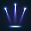 © aerial333 - Vector Background With Three Bright Spotlights