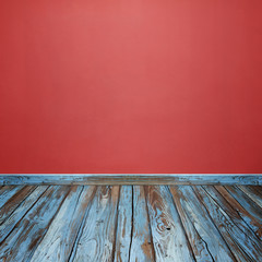 Canvas Print - room interior with concrete wall and wood floor