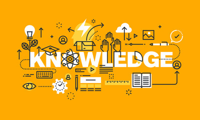 Wall Mural - thin line flat design banner for knowledge web page, education, investment in the future, the choice
