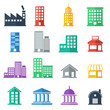 © ronnarid - building icons .  building flat design.  vector illustration
