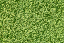 Closeup Green Yarn Carpet
