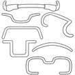 vector set of bicycle handlebar