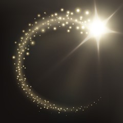 Wall Mural - Magic silver light half rounded background