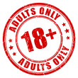 Under 18 rubber stamp, adults only