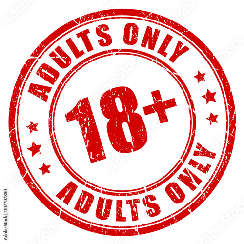 Under 18 rubber stamp, adults only Poster Mural XXL