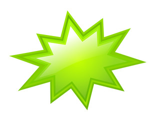 Sticker - Green bursting star