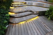 plank wood stair outdoor