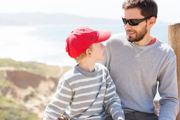 Wall Mural - father and son