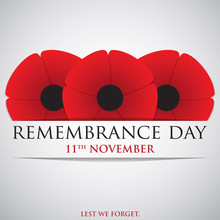 Remembrance Day Card In Vector Format.