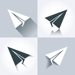 Wall Mural - vector paper plane icons. paper plane elements