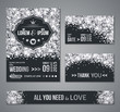 © kotoffei - Wedding invitation Silver confetti and black background