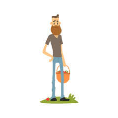 Wall Mural - Hipster Skinny Farmer