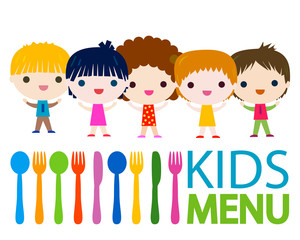 Canvas Print - menu kids background