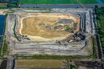 soil digging earthmoving photo from the air